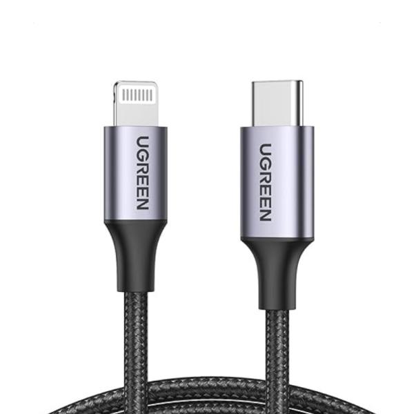 Cable Ugreen US304 USB-C a Lightning Pd 3A 1M 60759 - Negro