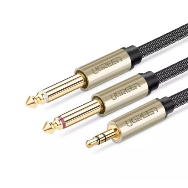 Cable Ugreen AV126 3.5mm a 6.35mm Audio 2M Gris