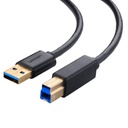 Cable Ugreen US210 USB 3.0 Am a Bm para Impresora 2M 10372 - Negro