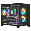 Case Argb Formula V Line Crystal Z9ML Floe Black Mid Tower Ventiladores 6 de 120MM con Vidrio Lateral y Frontal 4711401660910 - Negro