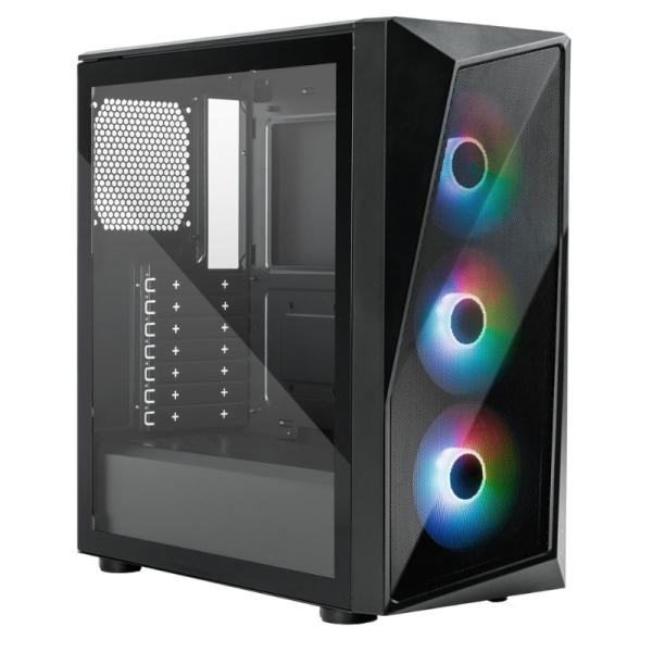 Case RGB Cooler Master CMP520 Mid Tower Ventiladores 3 de 120MM con Fuente de Poder Mwe Bronze 650 V3 Spectrum V3 CP520-KGNN65-SA0 - Negro