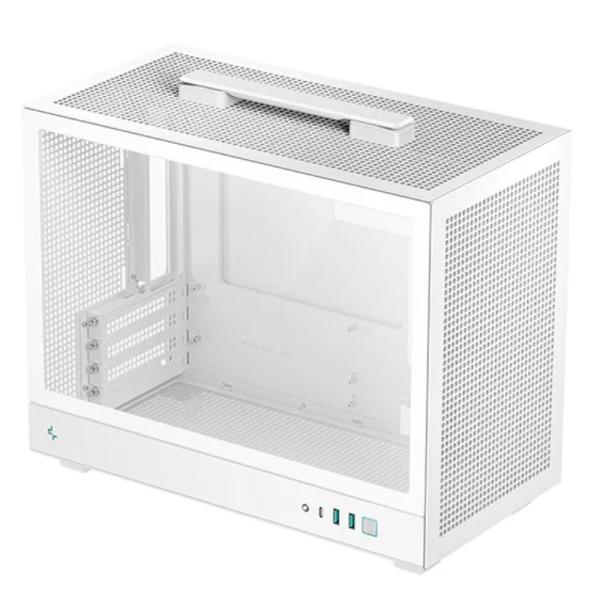 Case Deepcool CH160 Plus Wh Mini Tower Sin Ventilacion Incluida con Malla Frontal y Panel Lateral R-CH160-WHNGM0-G - Blanco