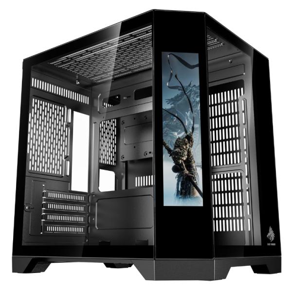 Case Eagle Warrior Cg01kvra001c Mini Tower Sin Ventilacion Incluida con Vidrio Templado Lateral Sin Fuente con Pantalla de 9.16" - Negro