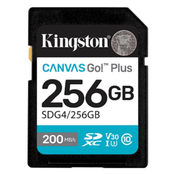 Kingston Canvas Go Plus 256GB SDXC Tarjeta Memoria Para Cámaras 4K