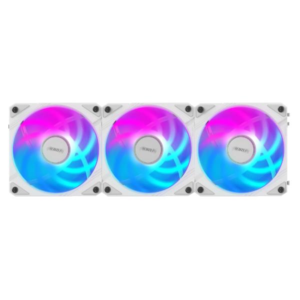 Abanico RGB Gigabyte Aorus Ez Chain Fan 120 Ice (3-pack) 120MM GP-ECFAN1203 Ice G10 - Blanco