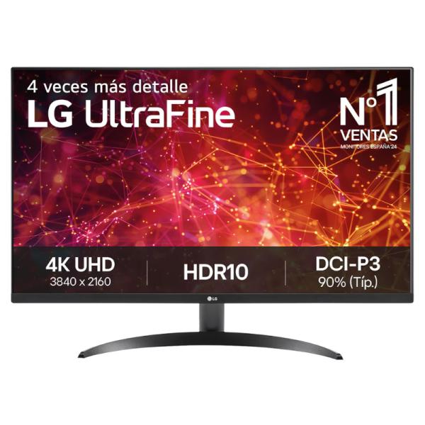 Monitor Gaming LG 32UR500K-B 31.5" Plano 3840 X 2160 60HZ 4K UHD Va HDR10 Dp y HDMI - Negro