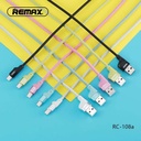 Cable USB Lightning RC-108I Camaroon Remax - Negro