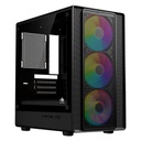 Case Eagle Warrior Cg05amra001c Mini Tower Ventiladores 3 de 120MM con Vidrio Lateral - Negro