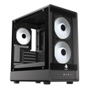 Case Eagle Warrior Cg02amra001c Mini Tower Ventiladores 2 de 120MM con Vidrio Lateral - Negro