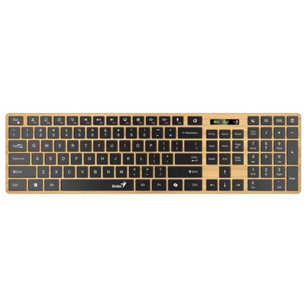 Teclado Genius Slimstar 7250BT Membrana Inalámbrico (bluetooth/2.4 Ghz) Español 31320004401 - Negro