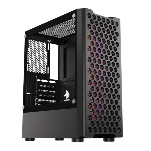 Case RGB Eagle Warrior Cg06z5ra002c Mid Tower Ventiladores 3 de 120MM con Vidrio Lateral y Malla Frontal - Negro