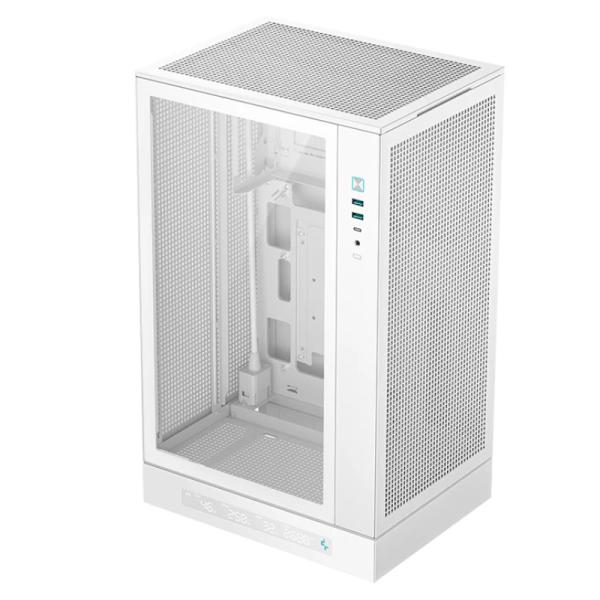 Case Deepcool CH270 Digital Wh Mini Tower Sin Ventilación Incluida con Vidrio Lateral y Malla Frontal R-CH270-WHNDM0-G-1 - Blanco