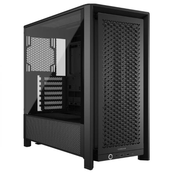 Case Corsair Frame 4000D Mid Tower Sin Ventilación Incluida con Vidrio Lateral y Malla Frontal CC-9011290-WW - Negro