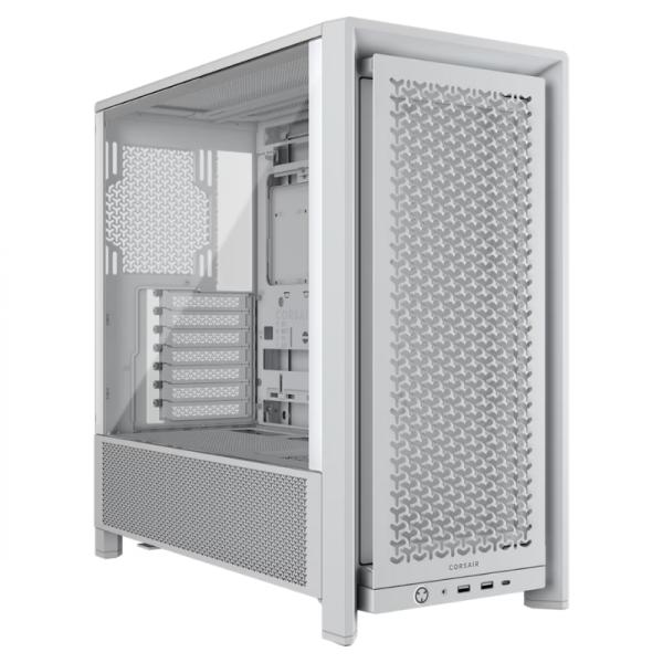 Case Corsair Frame 4000D Mid Tower con Vidrio Lateral y Malla Frontal CC-9011291-WW - Blanco