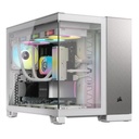 Case Corsair 2500X Mid Tower Sin Ventilación con Vidrio Lateral y Malla Frontal CC-9011289-WW - Blanco/plateado