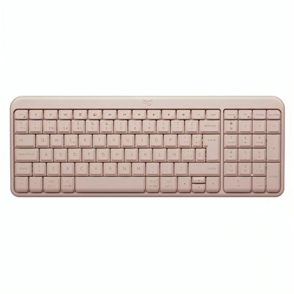 Teclado Logitech K250 Compact Membrana Inalambrico Bluetooth Español 920-013447 - Rosado