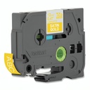 Cinta Brother TZEMQ835 Blanco Sobre Dorado de 12MM para P-TOUCH 5M - Blanco/dorado