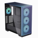 Case RGB Apnx C1-R-CF-V1 Mid Tower Ventiladores 3 de 140MM y 1 de 120MM con Malla Frontal y Lateral Apcm-cr01143.c1 - Cromado