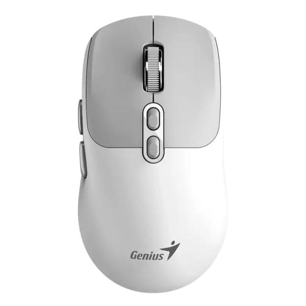 Mouse Genius NX-8080S Inalambrico (bluetooth / 2.4ghz) 1600DPI 31030042401 - Blanco/gris