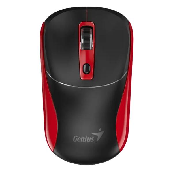 Mouse Genius NX-7123 Inalambrico con Receptor 1200DPI 31030043402 - Negro/rojo