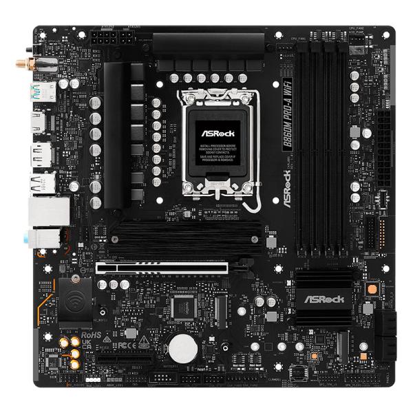 Tarjeta Madre Asrock B860M PRO-A WIFI LGA1851 Micro Atx DDR5 - Negro