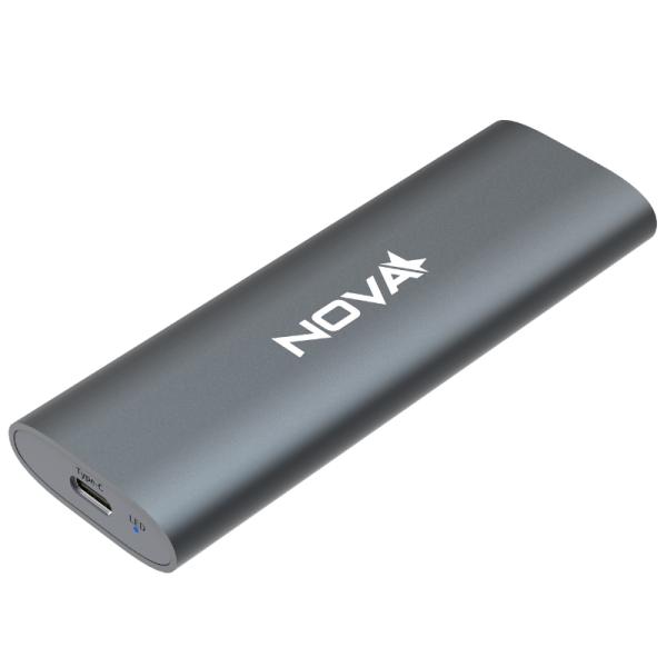Encapsulador USB 3.2 GEN2 Tipo C Nova AEK02041001C M.2 Nvme (2230/2242/2260/2280) 5V - Gris Oscuro