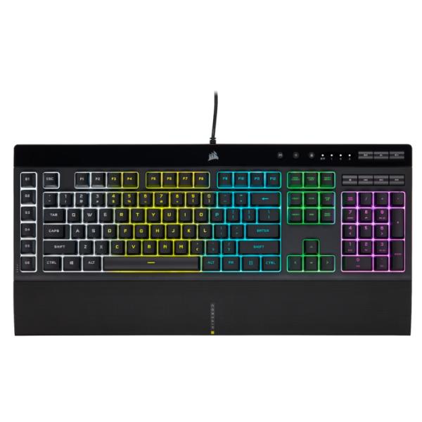 Teclado Gaming RGB Corsair K55 PRO Membrana Alámbrico USB Español CH-9226765-SP - Negro