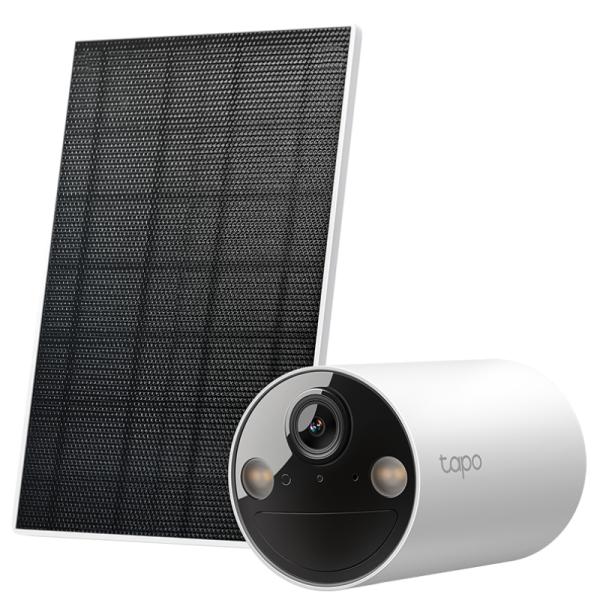 Camara TP Link Tapo C410 Kit(us) 2K 3MP Starlight Cmos Lente Focal 850NM Ir con Panel Solar - Blanco
