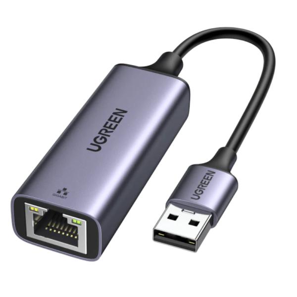 Adaptador de Red Ugreen CM209 USB-A a RJ45 Ethernet 1000MBPS 50922 - Gris