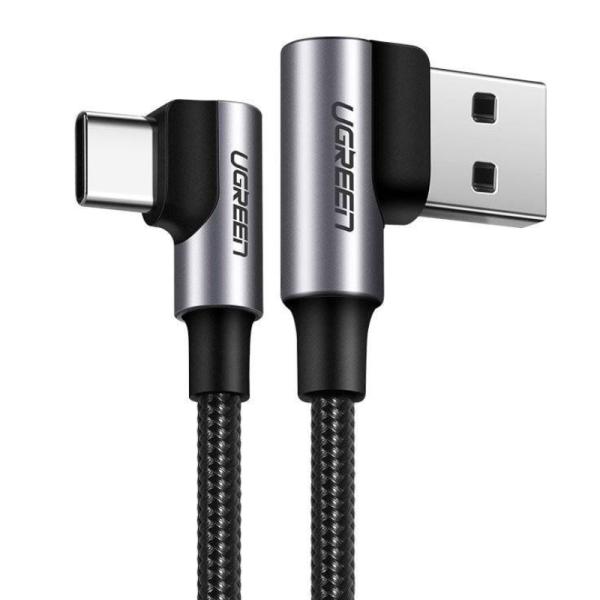 Cable USB-A Angulo Recto a USB-C Angulo Recto Ugreen US176 2M 20857 - Gris