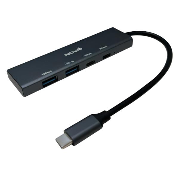 Hub Nova AHB2S440001C 4 Puertos USB-C y USB-A 10Gbps