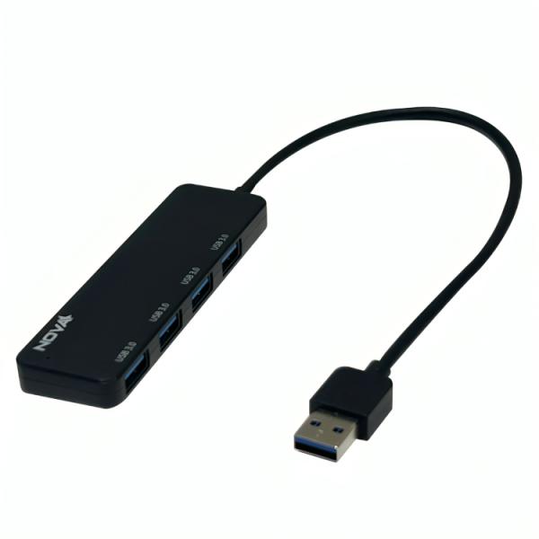 Hub Nova 4 Puertos USB-A 3.0 5Gbps Compacto