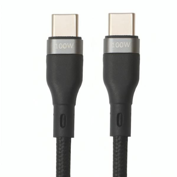 Cable USB-C a USB-C Nova FAD32131001C 100W 3M Nylon Carga Ultra Rapida - Negro