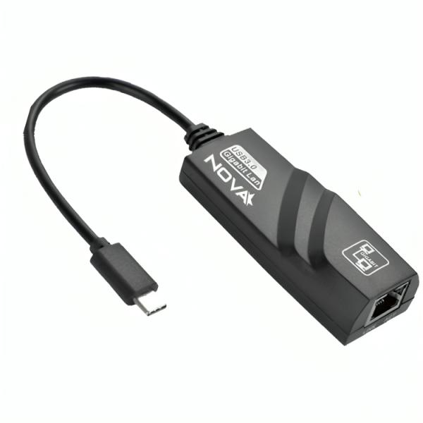 Adaptador Nova Faa302ur001c USB-C a RJ45 Gigabit 0.15m - Negro