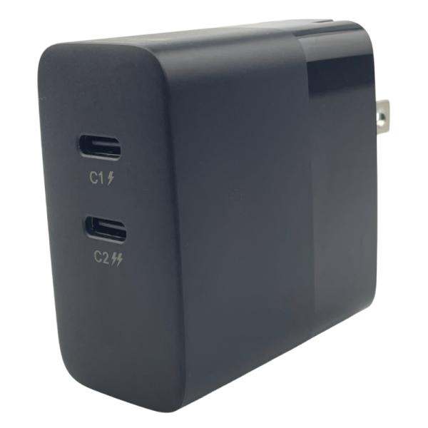 Cargador de Pared Nova Pa045rbu001c 45W 2 Puertos USB-C Carga Rapida con Enchufe Plegable - Negro