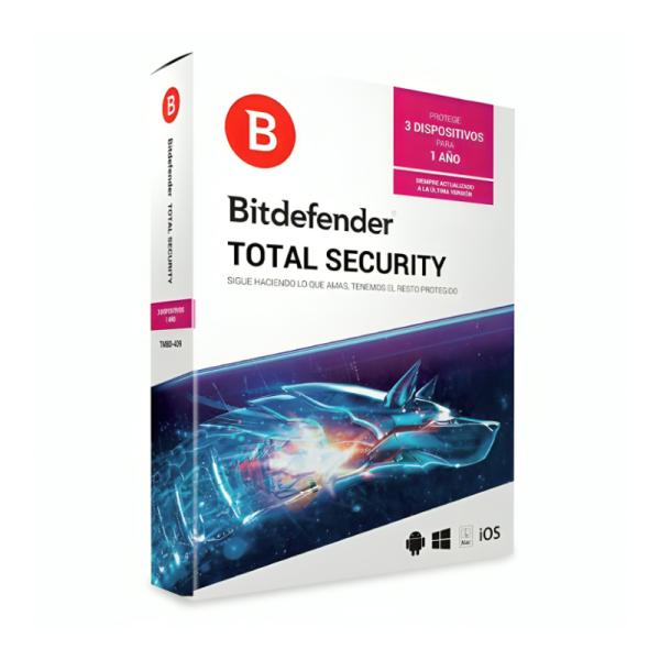 Licencia Antivirus Bitdefender Total Security 3 Usuarios