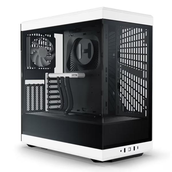 Case Gaming Hyte Y40 Mid Tower Vidrio Templado 1 Abanico Trasero y 1 Abanico con Vidrio Panorámico Lateral y Frontal CS-HYTE-Y40-BW - Negro/blanco