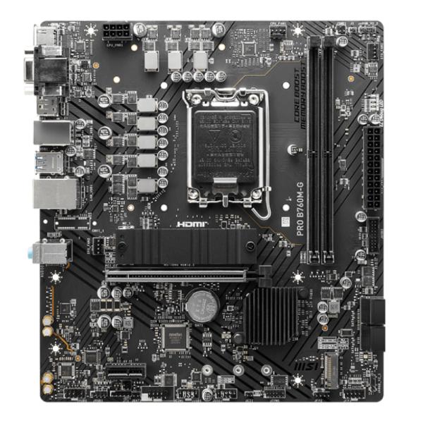 Tarjeta Madre Msi PRO B760M-G Lga 1700 M-ATX DDR5 911-7D90-048 - Negro