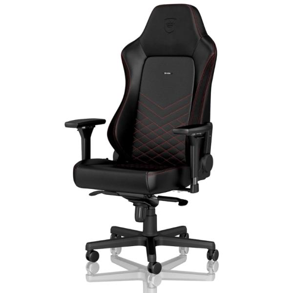 Silla Gaming Noblechairs Hero Cuero Sintético NBL-HRO-PU-BRD - Negro/rojo