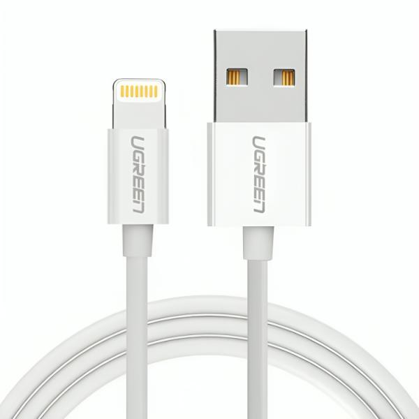 Cable Ugreen US155 USB-A a Lightning 1M 20728 - Blanco