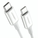 Cable Ugreen US264 USB-C a USB-C 1M 60518 - Blanco