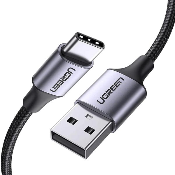 Cable Ugreen US288 USB-A a USB-C 3A 2M Carga Rapida 60128 - Negro