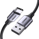 Cable Ugreen US288 USB-A a USB-C 3A 2M Carga Rapida 60128 - Negro