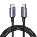Cable Ugreen US261 USB-C a USB-C 60W 2M 50152 - Gris/negro