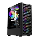 Case Gaming Eagle Warrior Cg06z5ra001c Frontal Mesh con 3 Abanicos Frontales Argb Vidrio Temperado - Negro