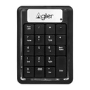 Teclado Numérico Agiler Membrana Alámbrico Inglés AGI-9823 - Negro