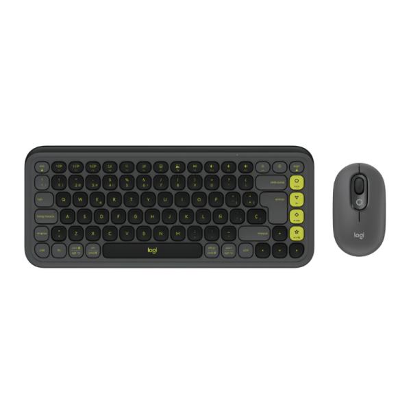 Teclado y Mouse Logitech Pop Icon Combo Inalámbrico Bluetooth Español 920-013052 - Negro