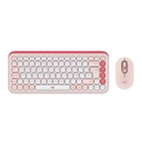 Teclado y Mouse Logitech Pop Icon Combo Membrana Inalámbrico Bluetooth Español 920-013053 - Rosado