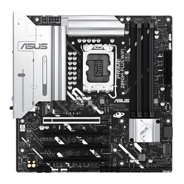 Tarjeta Madre Asus Prime Z890M-PLUS WIFI LGA1851 M-ATX DDR5 90MB1J80-M0EAY0 - Negro / Blanco
