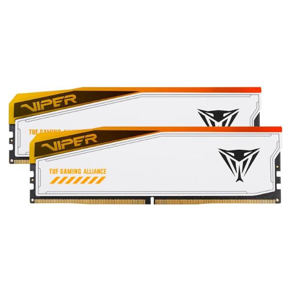 Memoria RAM Pc 32GB Patriot Viper Elite 5 Tuf RGB Pver532g66c34kt DDR5 6600 Mhz CL34 1.4 V-BLANCO Dimm 288 Pines - Blanco